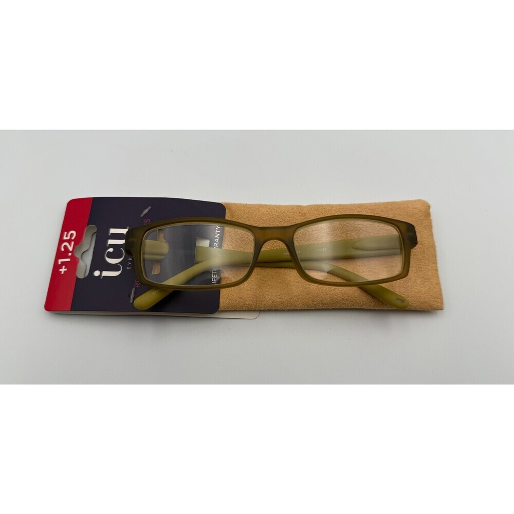 ICU Eyewear Women's Reading Glasses +1.25 Magnification Brown Frame With Case